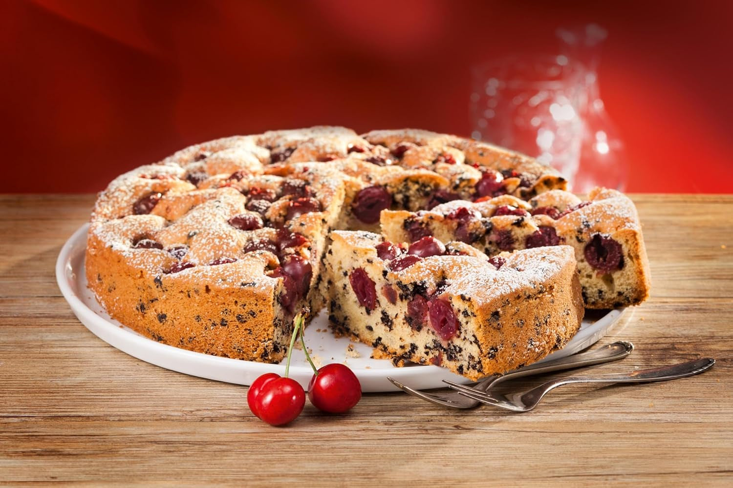 RUF Glutenvrije Schokoflocken-Kuchen Mit Kakaoglasur en Schoko-Stückchen, Fluffig en Schokoladig, Glutenvrije Kuchen, Zöliakie Geeignet (Packung Mit 2) Naty Shop