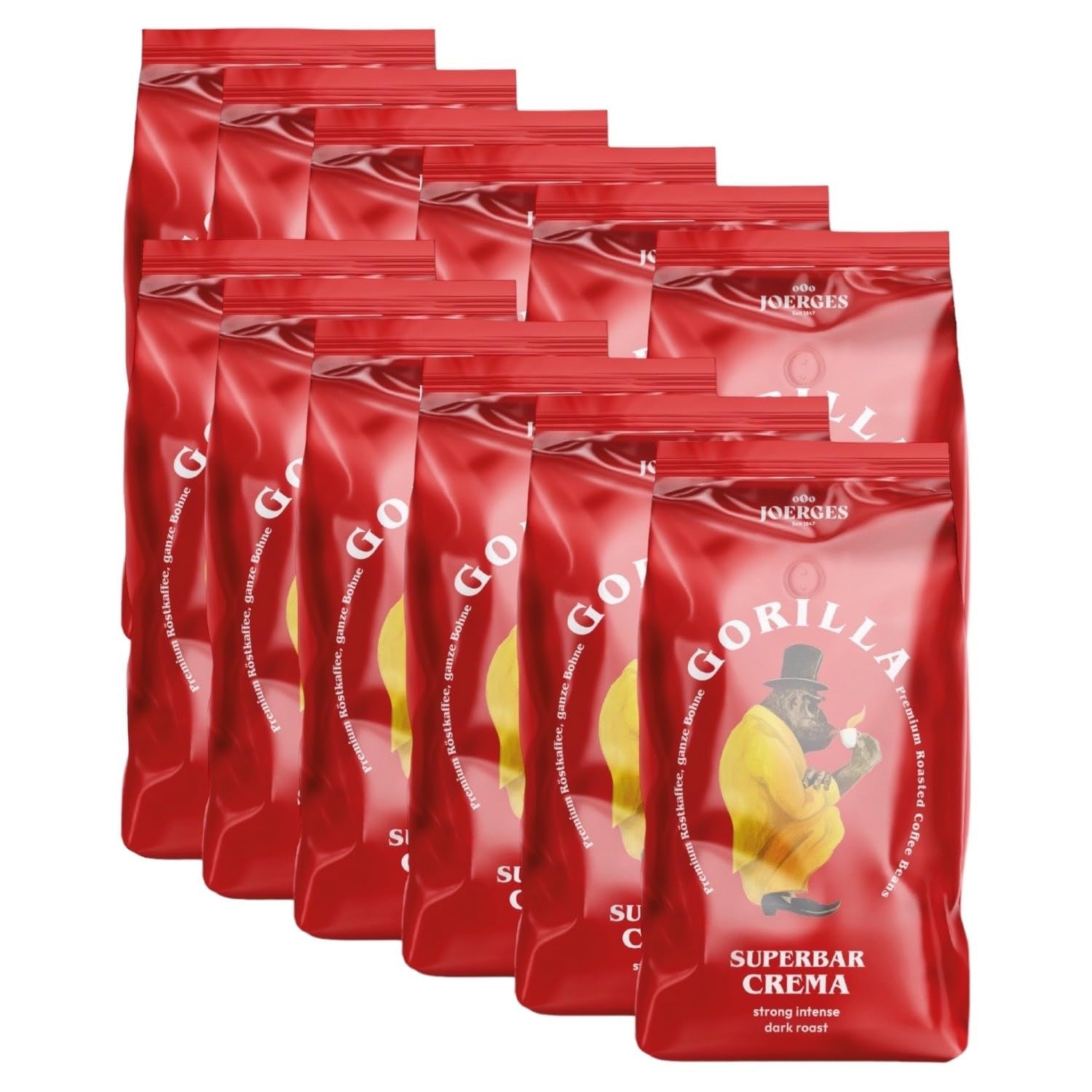 Gorilla Espresso Super Reep Crème 12 x 1kg, koffiebonen