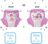 CutiePlusU luiers voor volwassenen, 10 stuks, wegwerpincontinentieslipjes met laken voor dames en heren, maximaal absorptievermogen 's nachts - kleine prinses (grote maat 94-119 cm)