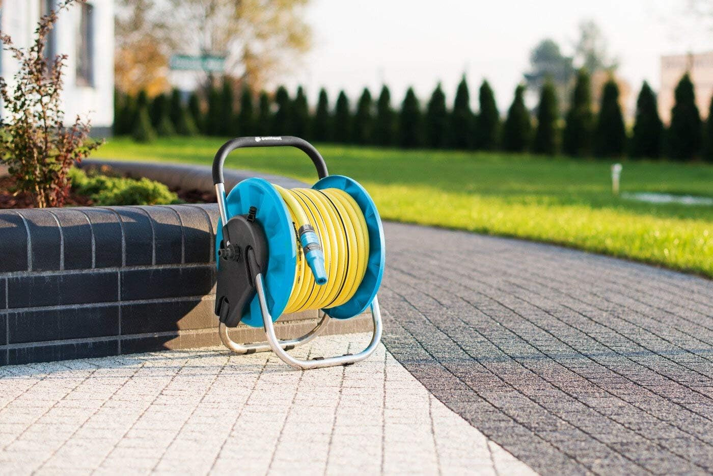 CELLFAST Slanghaspel, Corrosiebestendige Tuinslanghaspel, Voorkomt dat de slang buigt, 1/2" 45m Aluplus