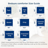 BEDSURE Gewatteerd dekbed Full/Queen (88"X88") Witte dekbedden en dekbedden Naty Shop