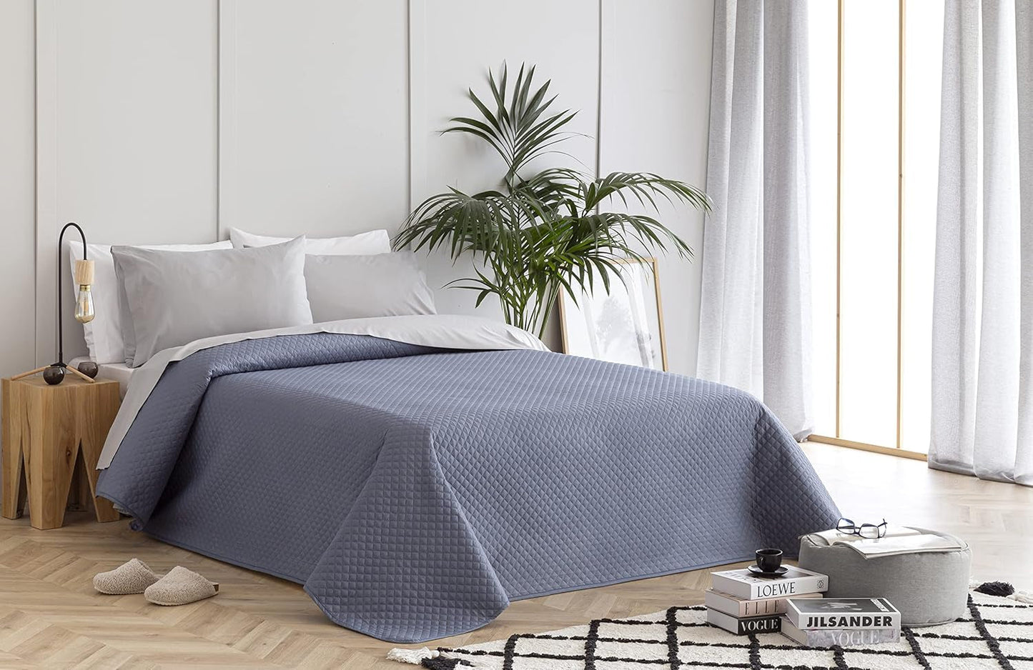Todocama Fine Boutique Sprei met Ruitpatroon Lente Zomer Herfst Winter 100% extra zachte microvezel Multifunctionele sprei 105-200 X 260cm Beige bedden en dekens Besuche den Todocama-Store Donkergrijs Cama 80/90 - 180X260Cm