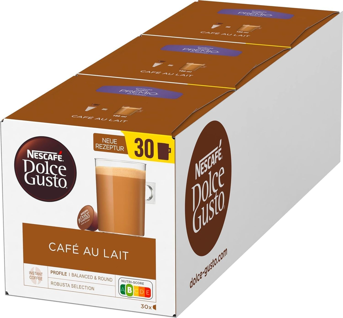 Krups KP3405 NESCAFÉ Dolce Gusto Genio S Plus capsulemachine, espressoboost, temperatuurkeuze, warme en koude dranken, 15 bar pompdruk, watertank van 0,8 liter, 1500 watt, kleur rood met café au lait