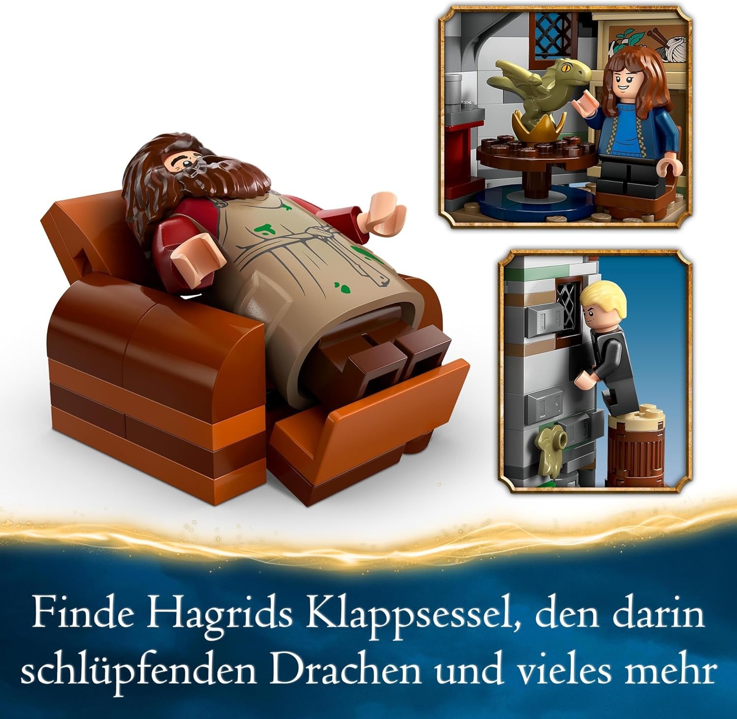 LEGO Harry Potter Hagrid's hut: een onverwacht bezoekset met 5 minifiguren en 2 dierenfiguren, cadeau voor dames en heren, magisch avonturenspeelgoed, fantasieset 76428 Bouwsets Beuche in LEGO-Store