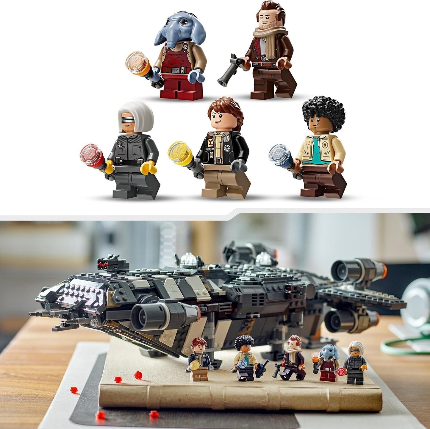 LEGO Star Wars: Skeleton Crew Onyx Cinder, bouwbaar en verzamelbaar ruimteschipspeelgoed voor jongens en meisjes met 5 personages, cadeau-idee voor fans vanaf 10 jaar oud 75374 Bouwsets Besuche in LEGO-Store