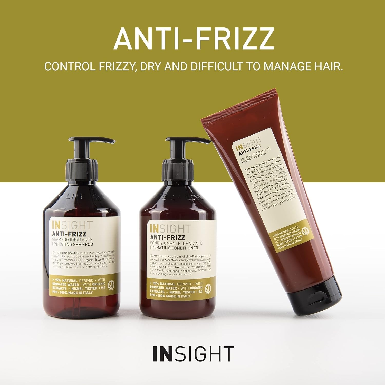 ANTI-FRIZZ HYDRATERENDE MASKER 250 ml Naty Shop haarmasker