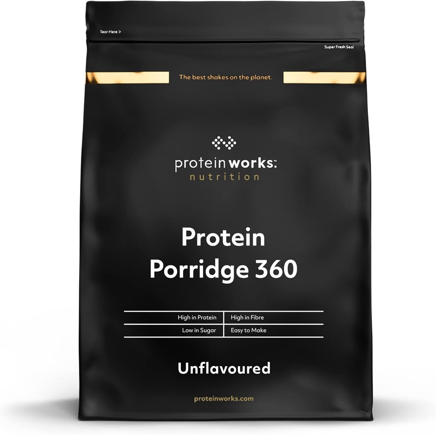 Protein Works - Eiwitpap 360 | Mythe Extra vitaminen en mineralen | Proteinreiches Frühstück | Kalorienarme Haferflocken | 13 Porties | Natuurlijk | 1 kg granen Naty Shop standaardtitel