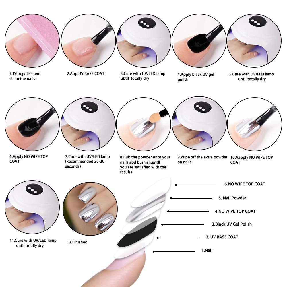 BISHENGYF Rose Gold Chrome Nail PowderNeue Upgrade Grosse Kapazitä Chrom PulverSuper-spiegeleffect Metall Mirror Chrome Powder – Neon Glassy Pearl Effect Glitter Nagelkunst Poeder voor DIY Salon