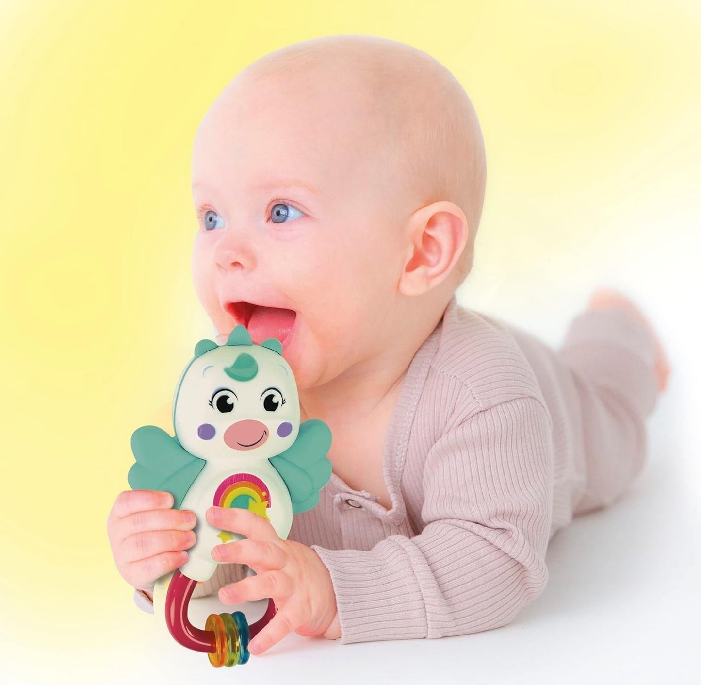 Clementoni 17778 - Kleine Eenhoornrammelaar - Sonaglio Neonato Con Massaggiagengive, Giocattolo Bambini 3 Mesi, Rafforza Le Capacità Motorie E Sensoriali - Made in Italy Jucarii Bebe Naty Shop