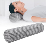 Nekrol met hoes, 11x45cm traagschuim reiskussen, wasbaar pluche nekkussen voor verlichting van nekpijn, nekkussen voor thuis, op kantoor, reizen Ronde cilinder Yoga Cervicale orthopedische kussens Naty Shop Standaardtitel