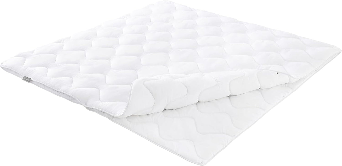 Traumnacht basisdeken 4 seizoenen, Voor elk seizoen, Met comfortabele zachte microvezelhoes in 135 X 200 Cm, Wit, Oeko Tex gecertificeerd, Ontwikkeld in Duitsland Dekbedden en dekbedden Naty Shop 4 seizoenen 135 X 200 Cm
