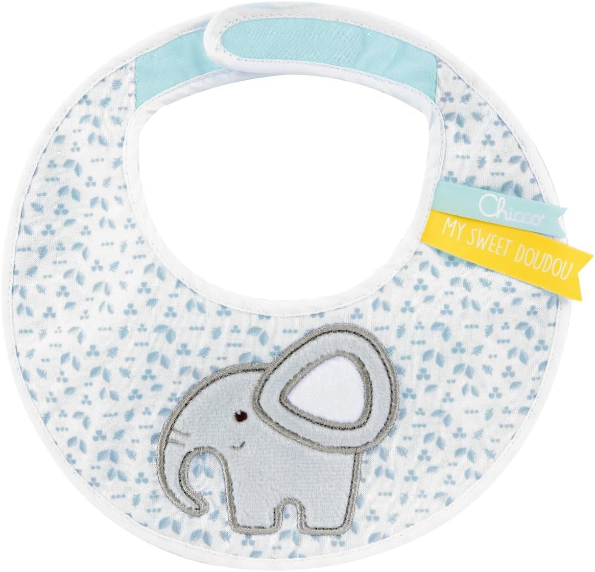 Chicco maaltijdcadeauset Dou Dou, slabbetje, kinderstoelspeeltje met zuignap in de vorm van een schattige kip, met twee kleurrijke rammelaars, makkelijk te vangen vanaf 6 maanden Babyspeelgoed Naty Shop