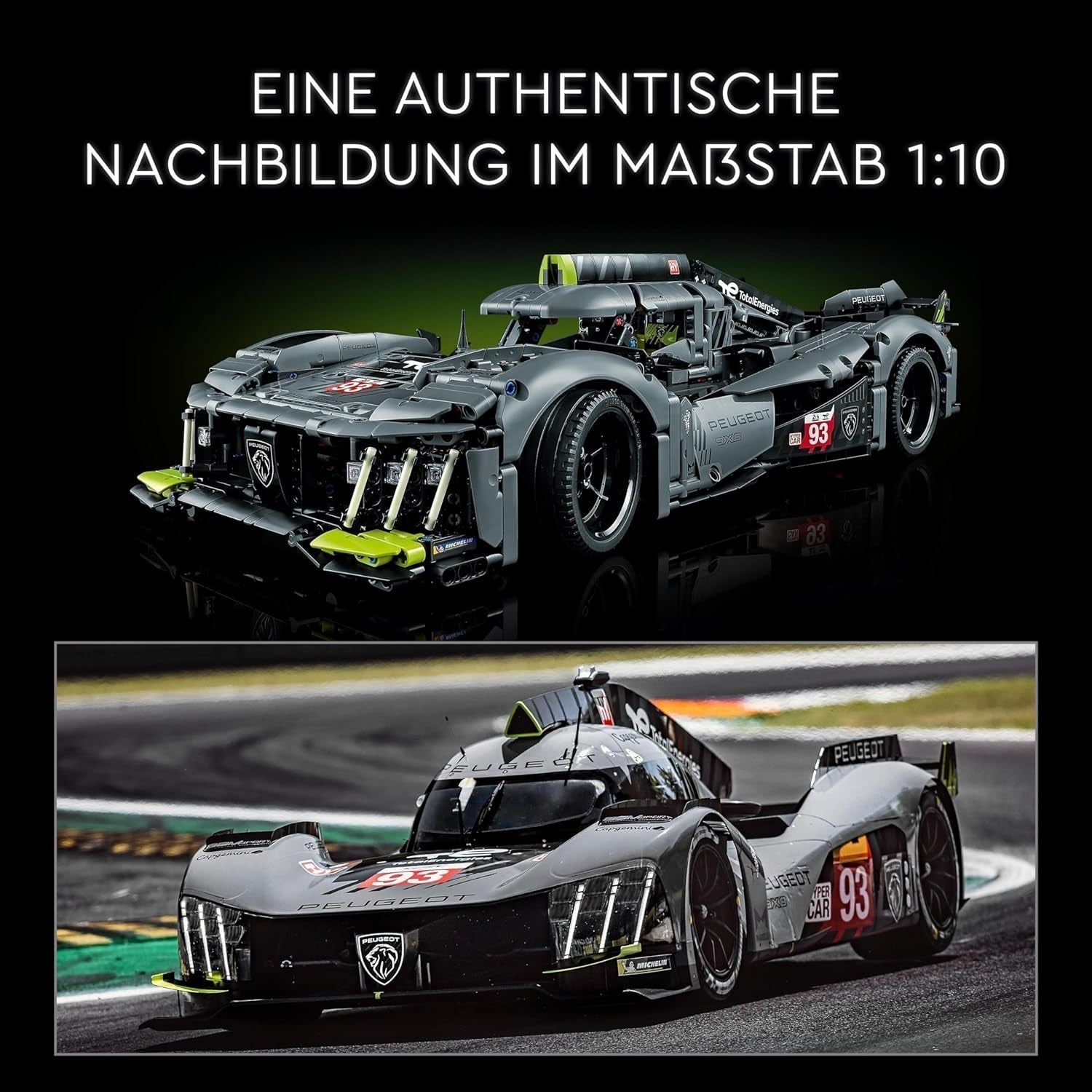 LEGO 42156 Technic Peugeot 9X8 24H Le Mans Hybrid Hypercar Legendarische racewagen Model voor volwassenen, motorsportwagen op schaal 1:10, verzamelbaar voor gevorderde spelers Bouwpakketten