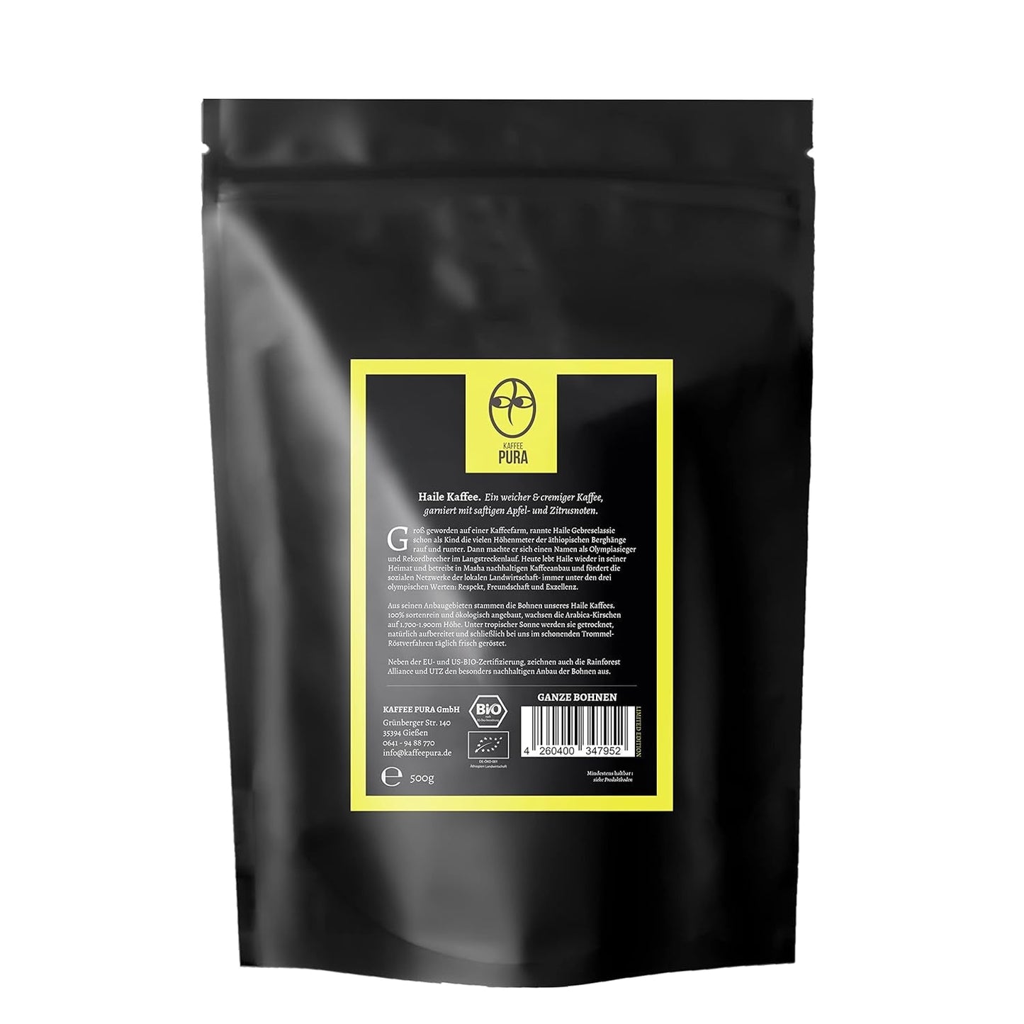 Masha koffie van Haile-bio, hele koffiebonen 500g