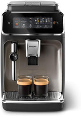PHILIPS automatische espressomachine 2200 series - 2 koffiespecialiteiten, touch display, klassieke melkopschuimer, keramische molen, matzwart (EP2220/10)
