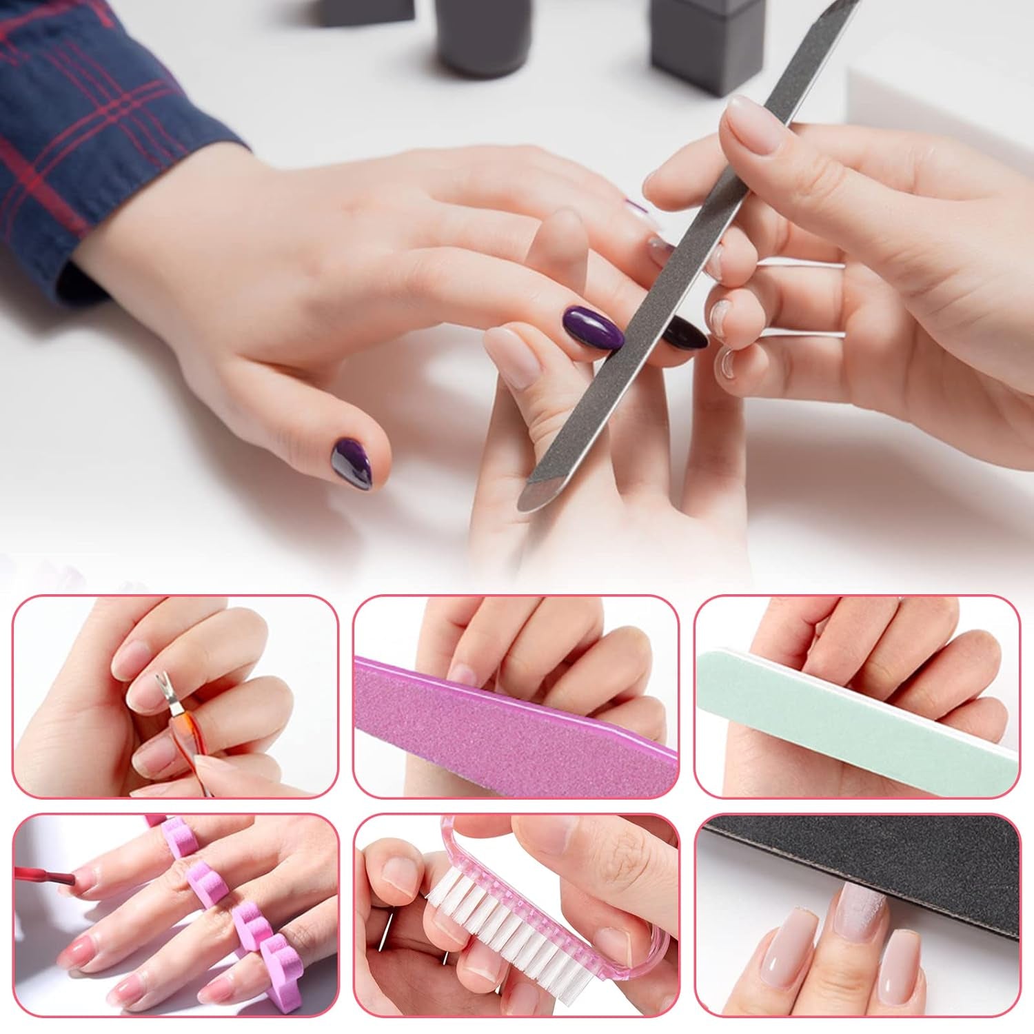 Nail Art Pinsel en decoratieset,Nail Art decoratieset,15 stuks Pinsel,5 Blätter Nagelsticker,5 stuks Dotted Pen,Strasssteine ​​​​Nägel,Ultra Dünn Nagel Pailetten voor Nagelkunst Maniküre