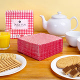 Talking Tables 100 x bulkverpakking rood patroon zachte papieren servetten wegwerpservetten voor verjaardagen bruiloften tafelservice kerstcatering gemaakt in EU 2-laags 33 cm