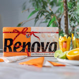 Renova Red Label papieren servetten, 140 servetten, half wit, gedecoreerd, halve kleur, standaardformaat