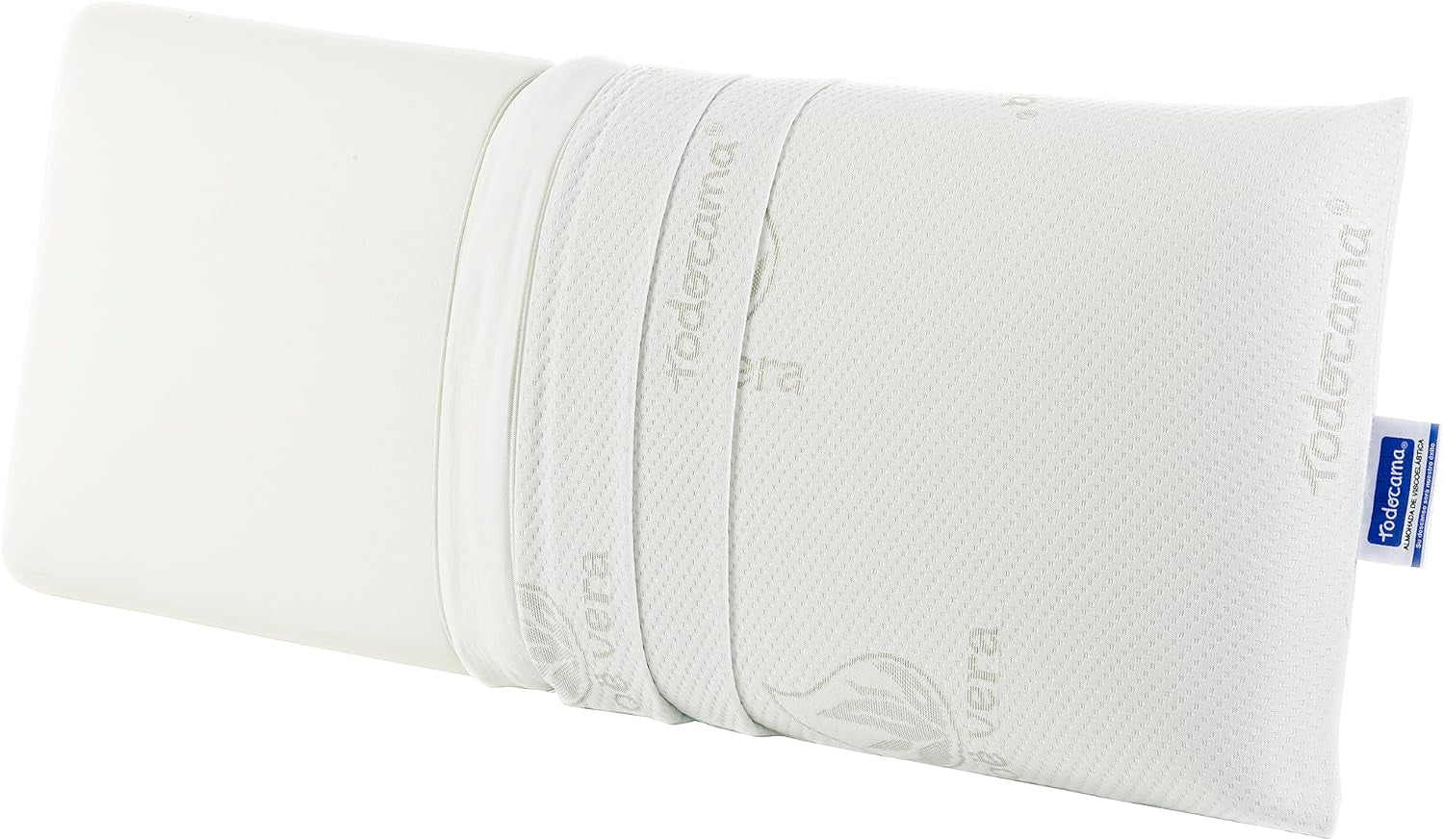 Todocama - Memory kussen, aloë vera, 2 stuks, 70 cm, wit Naty Shop standaard kussens