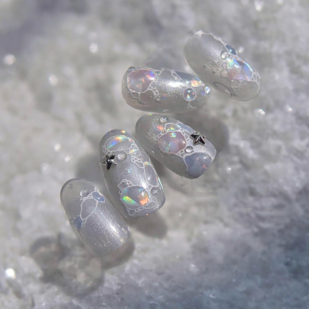 Glitter nagelstickers Zomerwatergolven Sterrennagelkunst Fantasie Zeewatergolven Nagelontwerpen Nagelstickers Zeewatergolven Nagelaccessoires Nagelkunst