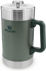 STANLEY Classic Stay Hot Koffiepers 1,4L Hammertone Groen - Houdt koffie 4 uur warm - Minimaal bezinksel - Geïntegreerde RVS koffiepers - BPA vrij - Vaatwasmachinebestendig