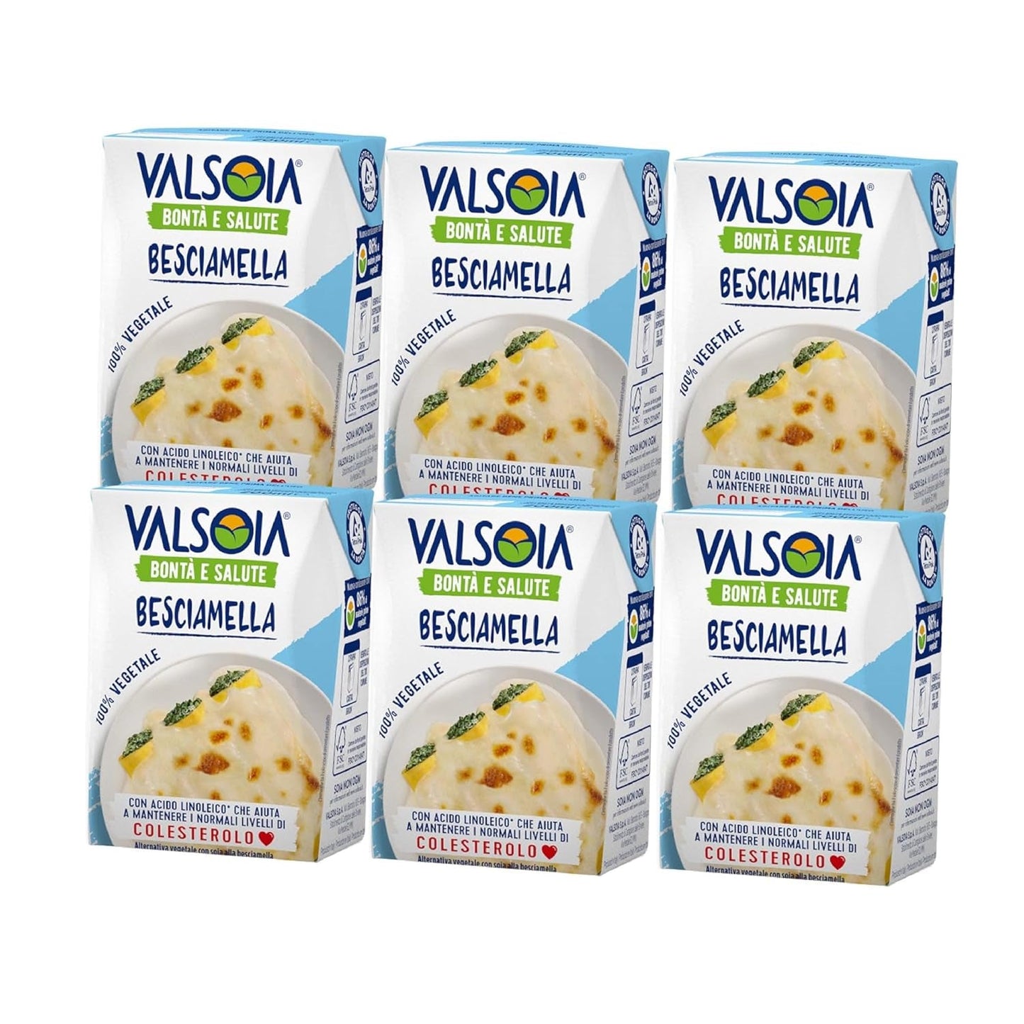 Bechamelconditioner, Lactosevrije Bechamel, Veelzijdig in koken, Ideaal voor veganisten en vegetariërs, 6 x 200 ml