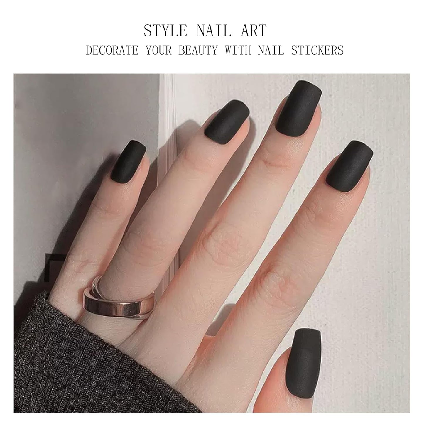 JMEOWIO Nagelfolie UV Hartend Karbon Schwarz Halloween UV Gel Nail Strips Nagelsticker Nagelaufkleber Nail Art Decoratie Nageldesign Zubehör