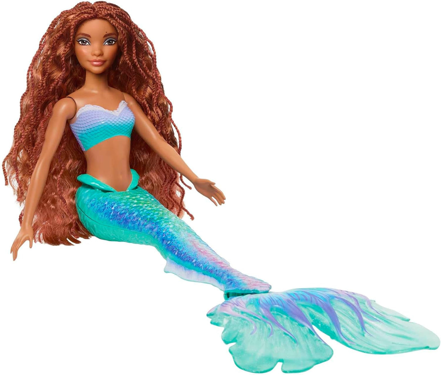 Mattel Disney Ariel - De kleine zeemeerminpop, geïnspireerd door de kleine zeemeerminfilm, zeemeerminspeelgoed, positioneerbaar, Disney-cadeaus, speelgoed voor kinderen vanaf 3 jaar, HLX08