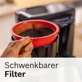 Bosch MyMoment TKA6M273 Filter-espressomachine, 1L thermische karaf, 8-12 kopjes, antidruppelsysteem, roterende filterhouder, ontkalkingsprogramma, verwijderbaar waterreservoir, 1200 Watt, matzwart