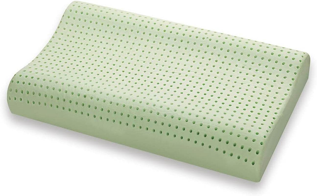 Marcapiuma Groen Natuurlijk Kruiden Memory Foam Kussen 2 Stuk Standaard Kussens Naty Shop Met vriendelijke groet 1X Doppia Onda Modern