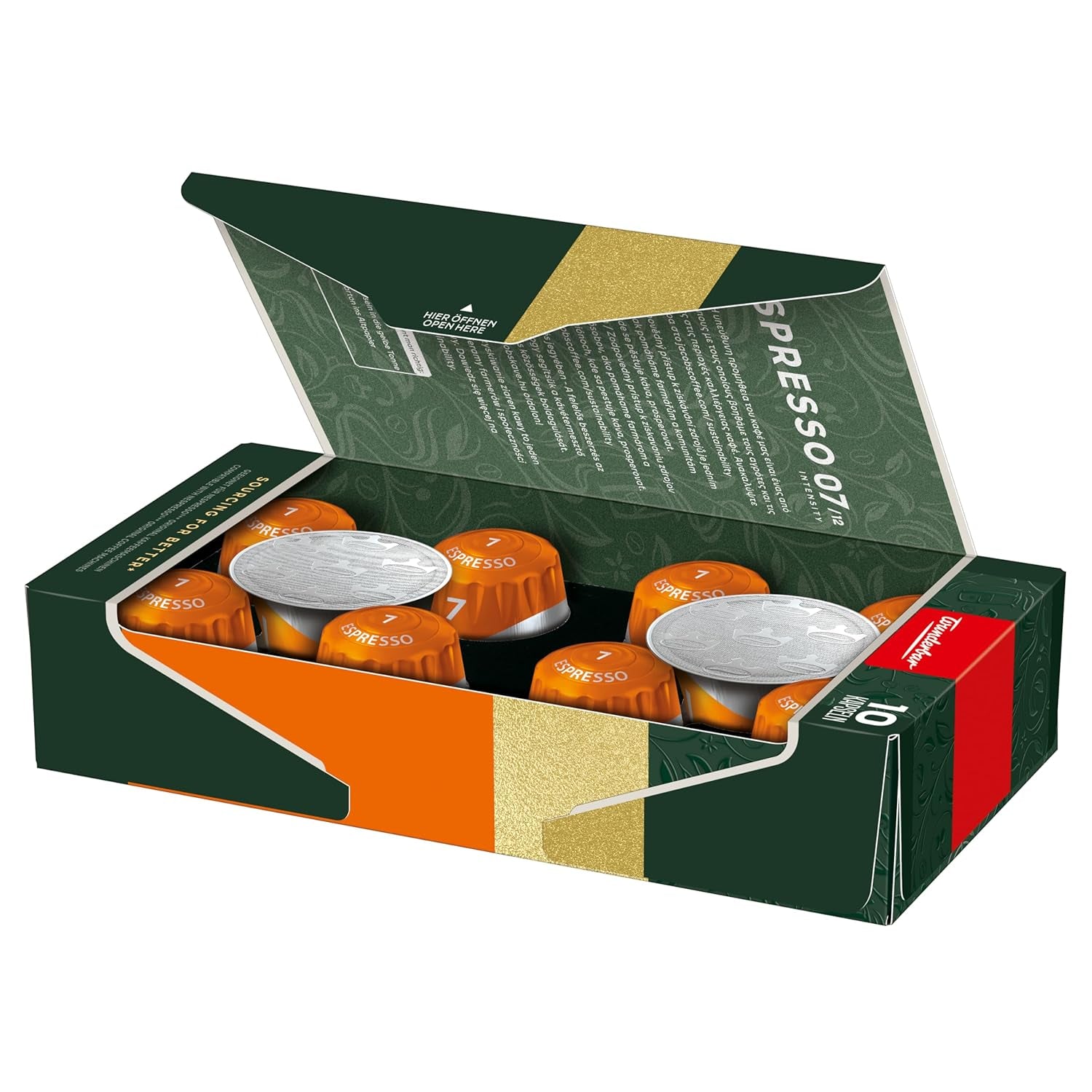 Jacobs Kaffeekapseln Espresso Classico, Intensität 7/12, 10 x 10 Getränke, Nespresso* compatibel Kaffee Kapseln, 100 Kapseln