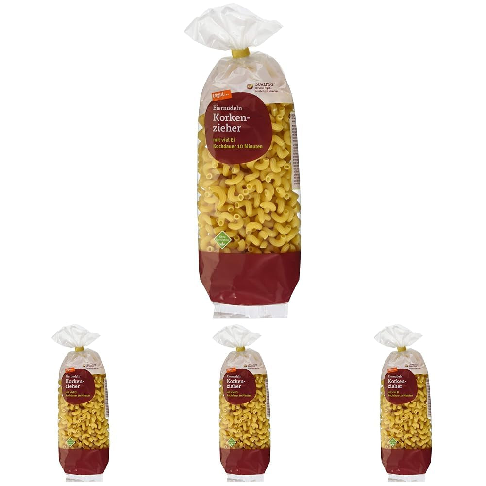 tegut... Noedels met ei, kurkentrekker, 1 x 500 g