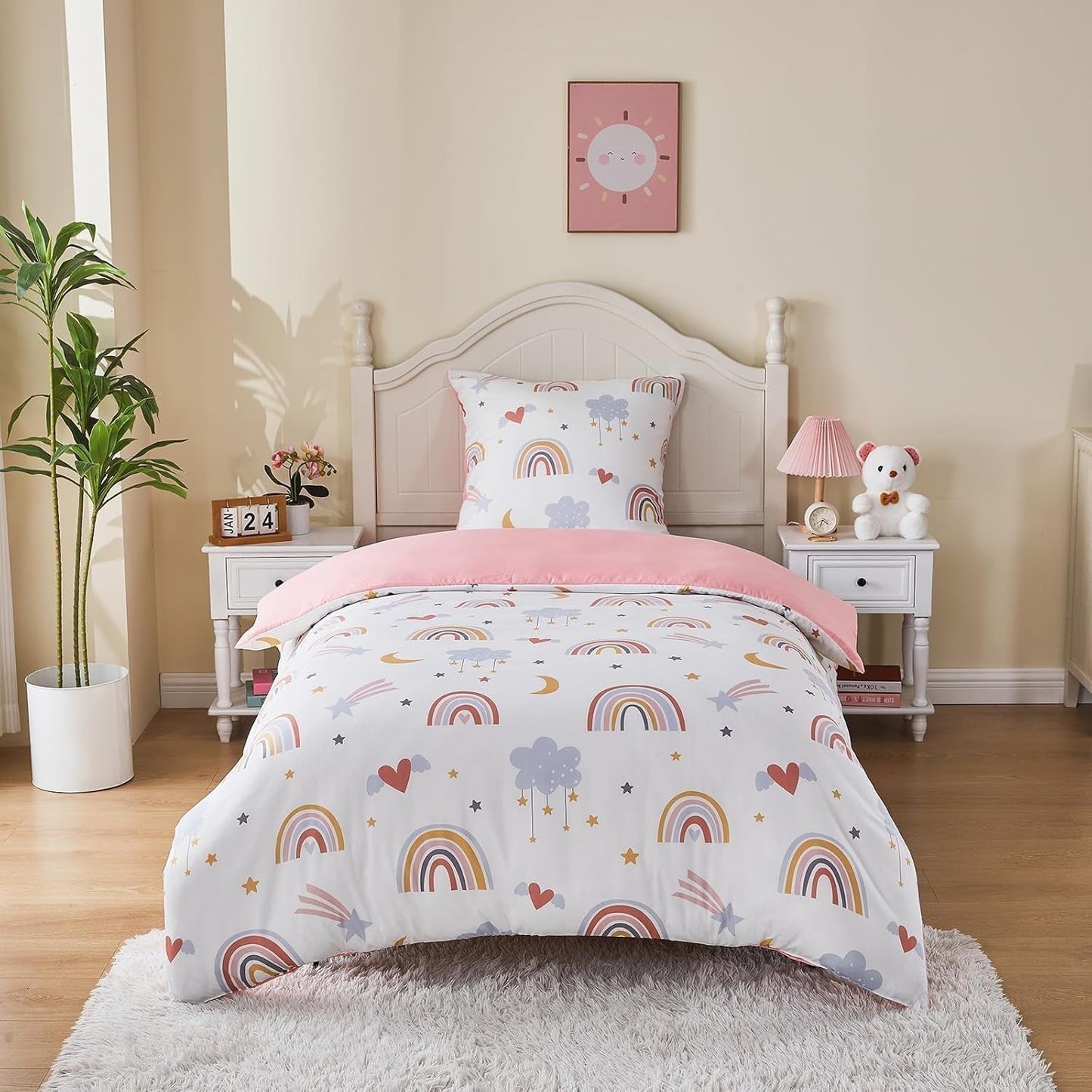 Beddengoed voor kinderen, Regenboog, microvezel Beddengoed - kinderen Naty Shop