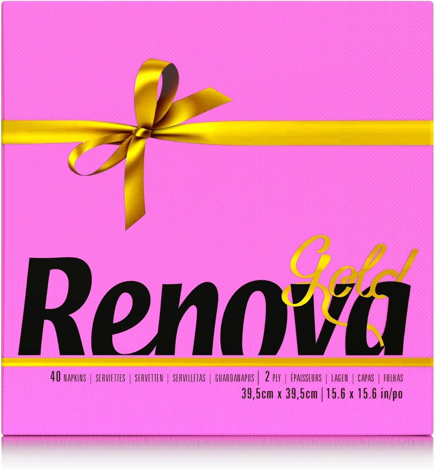 Renova papieren servetten, fuchsia, 40 servetten, groot, 2-laags