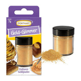 Günthart Backdecor Goudpoeder - Eetbare glitter, kleurstofpoeder voor levensmiddelen, drankglitter - Kleine glitter met goudstof voor bakliefhebbers, 1 pak (1 x 7 g)