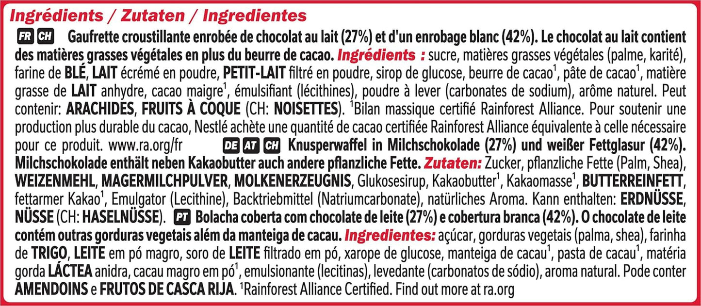 Nestlé Chunky Funky Krokante Wafel in Melkchocolade Multipack, 2 Stuks (4 x 40 g elk)