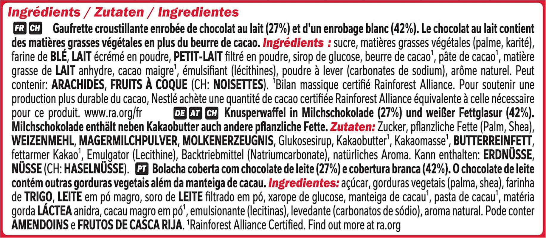 Nestlé Chunky Funky Krokante Wafel in Melkchocolade Multipack, 2 Stuks (4 x 40 g elk)