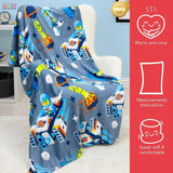 Character World Officiële Lego® City fleecedeken, superzacht, warmblauw plaid, Cityspace-ontwerp, perfect voor slaapkamers, kamperen en slapen, 100 x 150 cm bedden en dekens Besuche den Character World-Store
