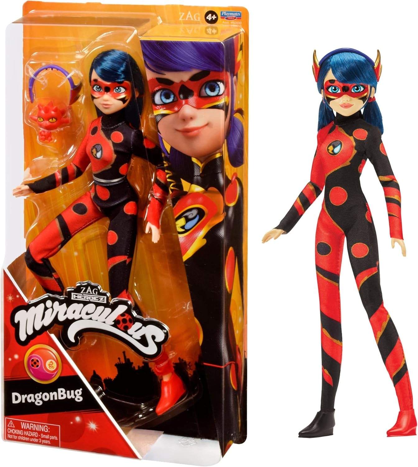 Bandai - Wonderbaarlijk lieveheersbeestje - Pop Marinette Kleurverandering Verrassing - Wonderbaarlijke gezamenlijke pop, 26 cm + 3 verrassingen - Willekeurig patroon - P50390 Naty Shop Dragon Bug Dolls