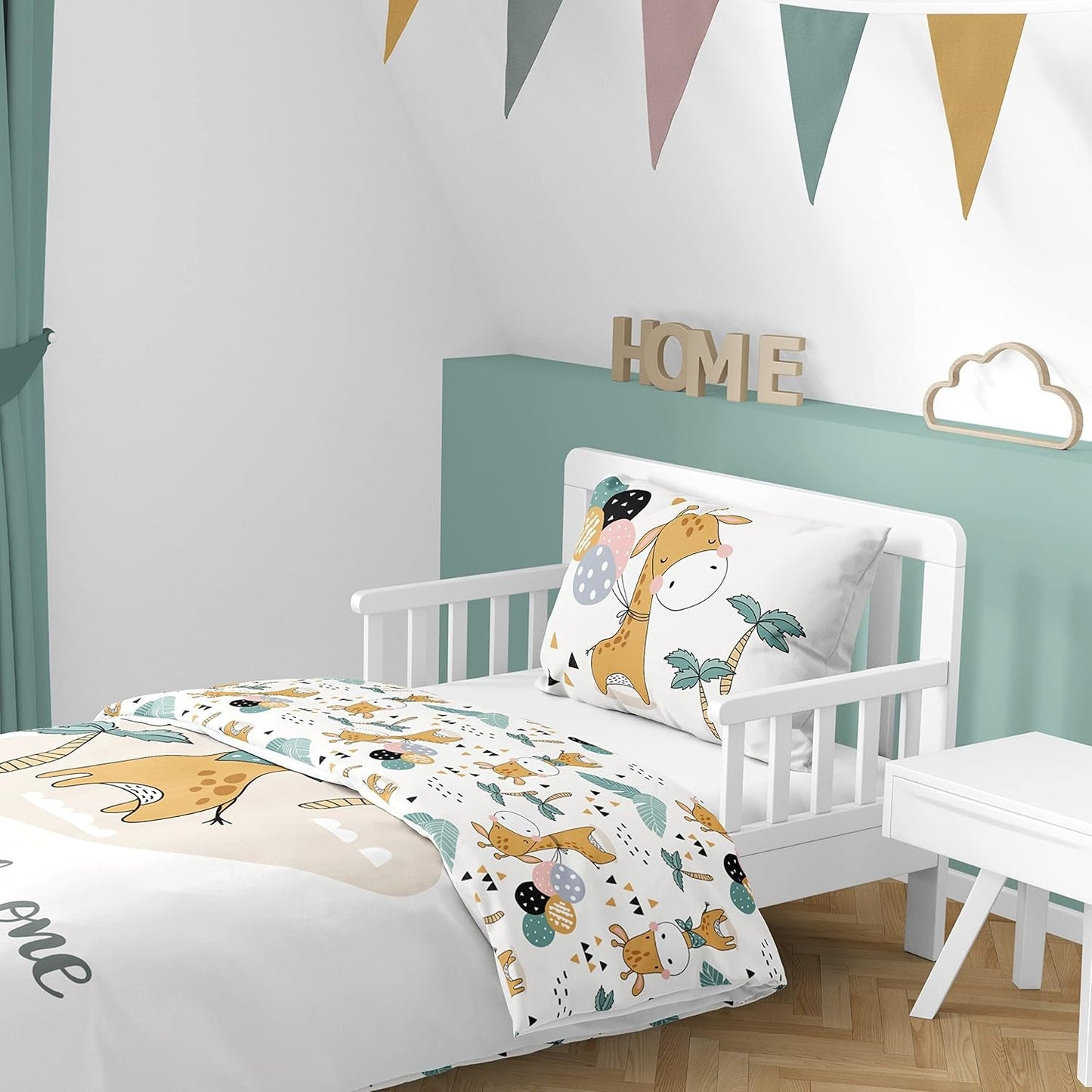 Beddengoed voor jongens, diverse motieven, 100% katoen Beddengoed - kinderen Naty Shop Girafe