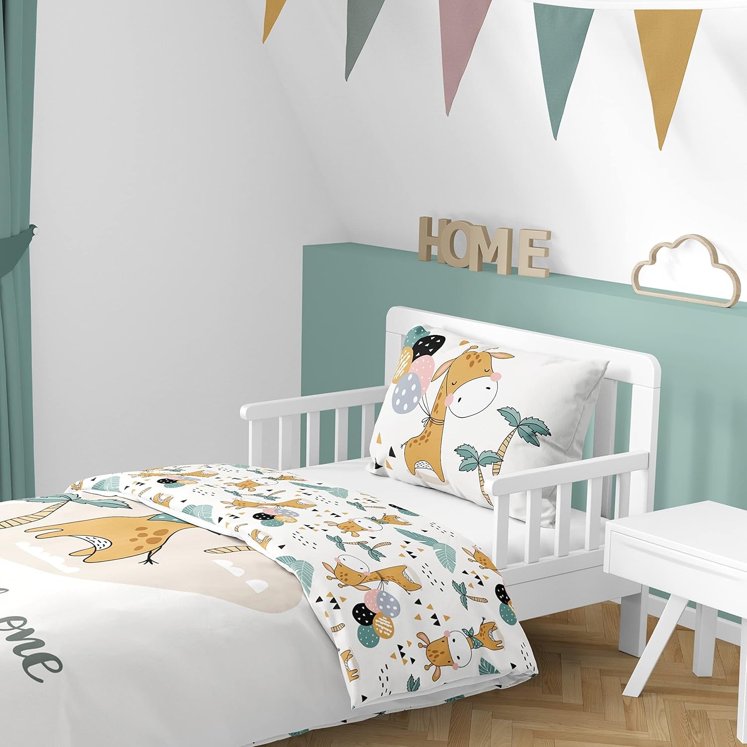 Beddengoed voor jongens, diverse motieven, 100% katoen Beddengoed - kinderen Naty Shop Girafe