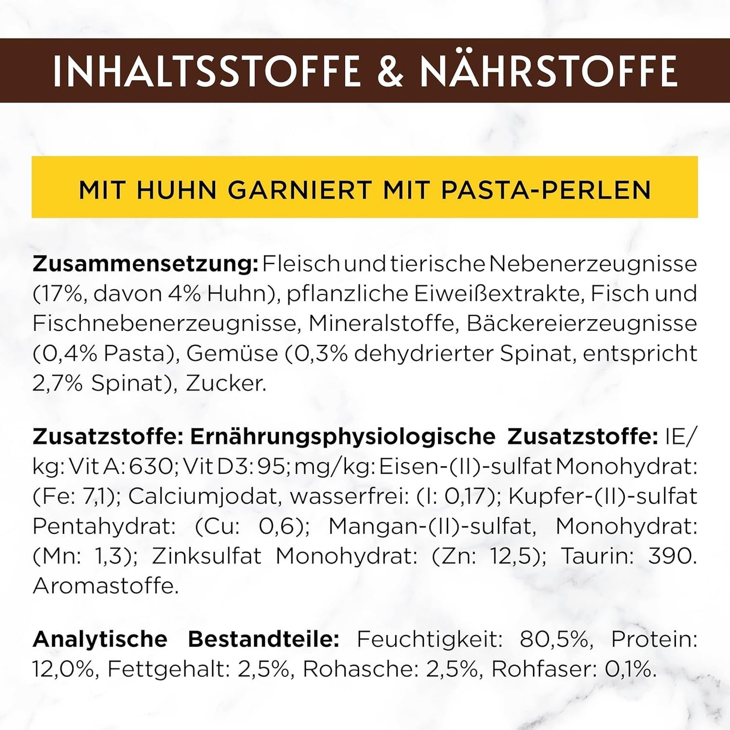 Gourmet A la Carte natvoer voor katten met kip, spinazie en pastaparels, 26 stuks (26 x 85 g)