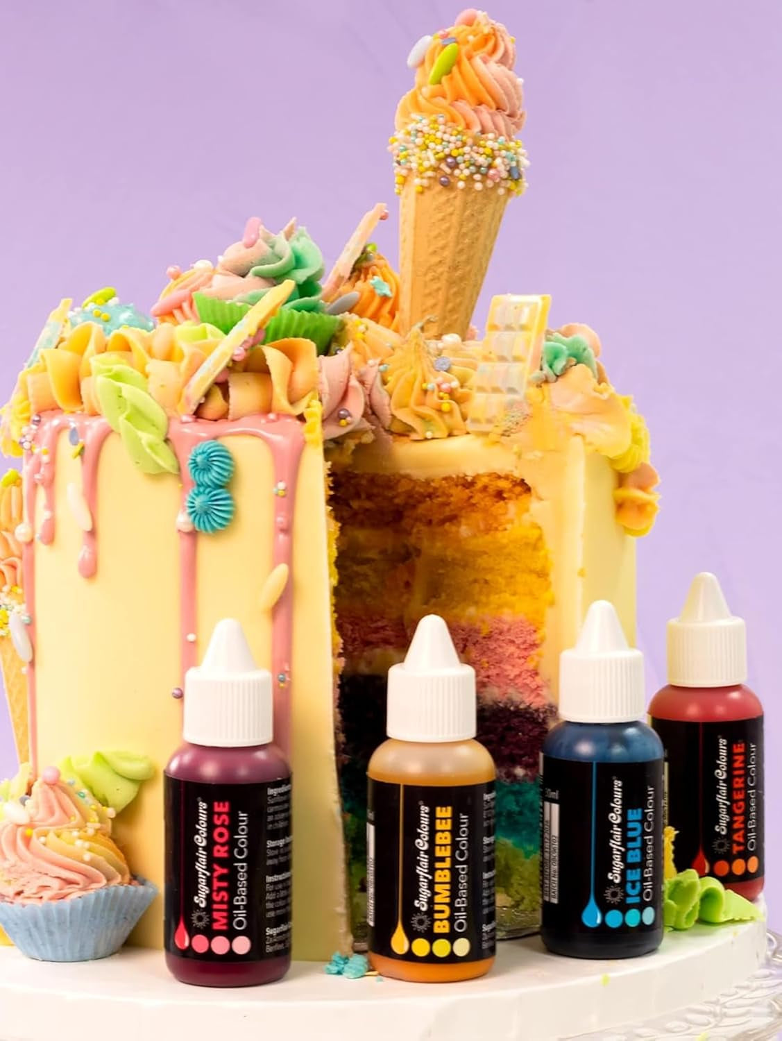 Sugarflair Pastel Mixer voedselkleuring op oliebasis, wit - Voedselkleuring voor chocolade, botercrème, suikerpasta en alle vetoplosbare voedselingrediënten - 30 ml