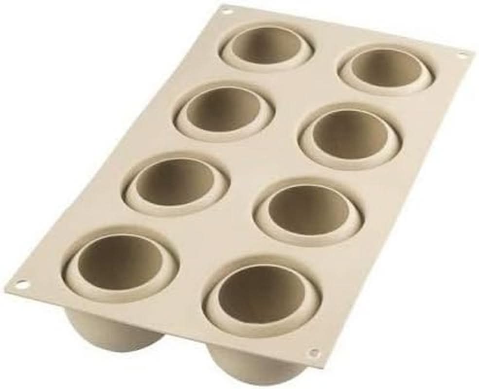 Silikomart, Vorm voor Tartufo-siliconencakes, 8 enkele poorten, Ø 62 H 52 mm Keuken Naty Shop