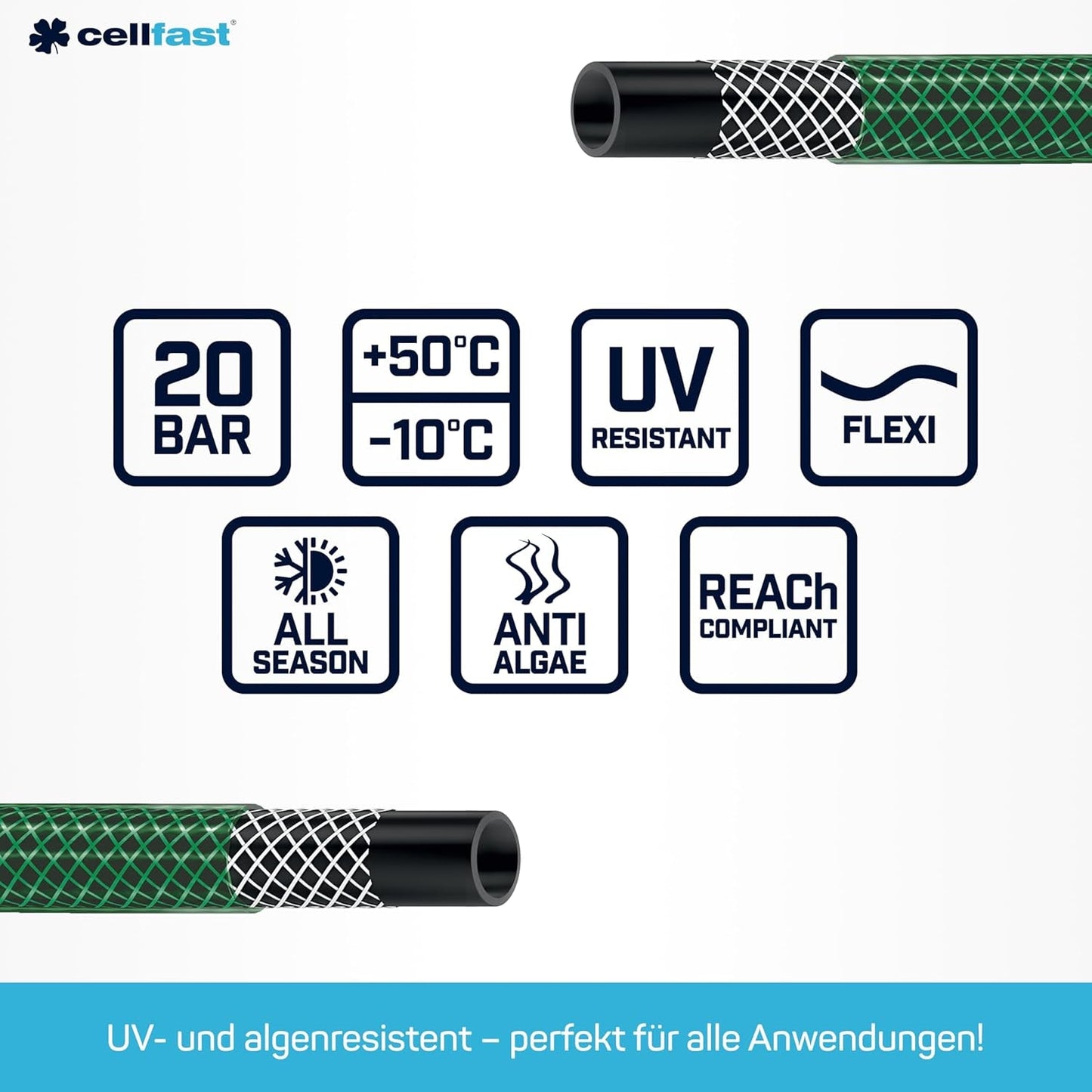 CELLFAST sproeierset, tuinsproeier, gazonsproeier voor bloemen en planten, Quick Connect, zuinig