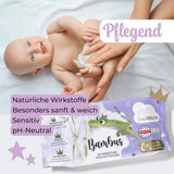 Millis Bamboo Baby Sensitive vochtige doekjes voor de gevoelige babyhuid - 5 x 60 stuks - Natuurlijke, zachte en duurzame reiniging - Biologisch afbreekbare babydoekjes, plasticvrij en alcoholvrij