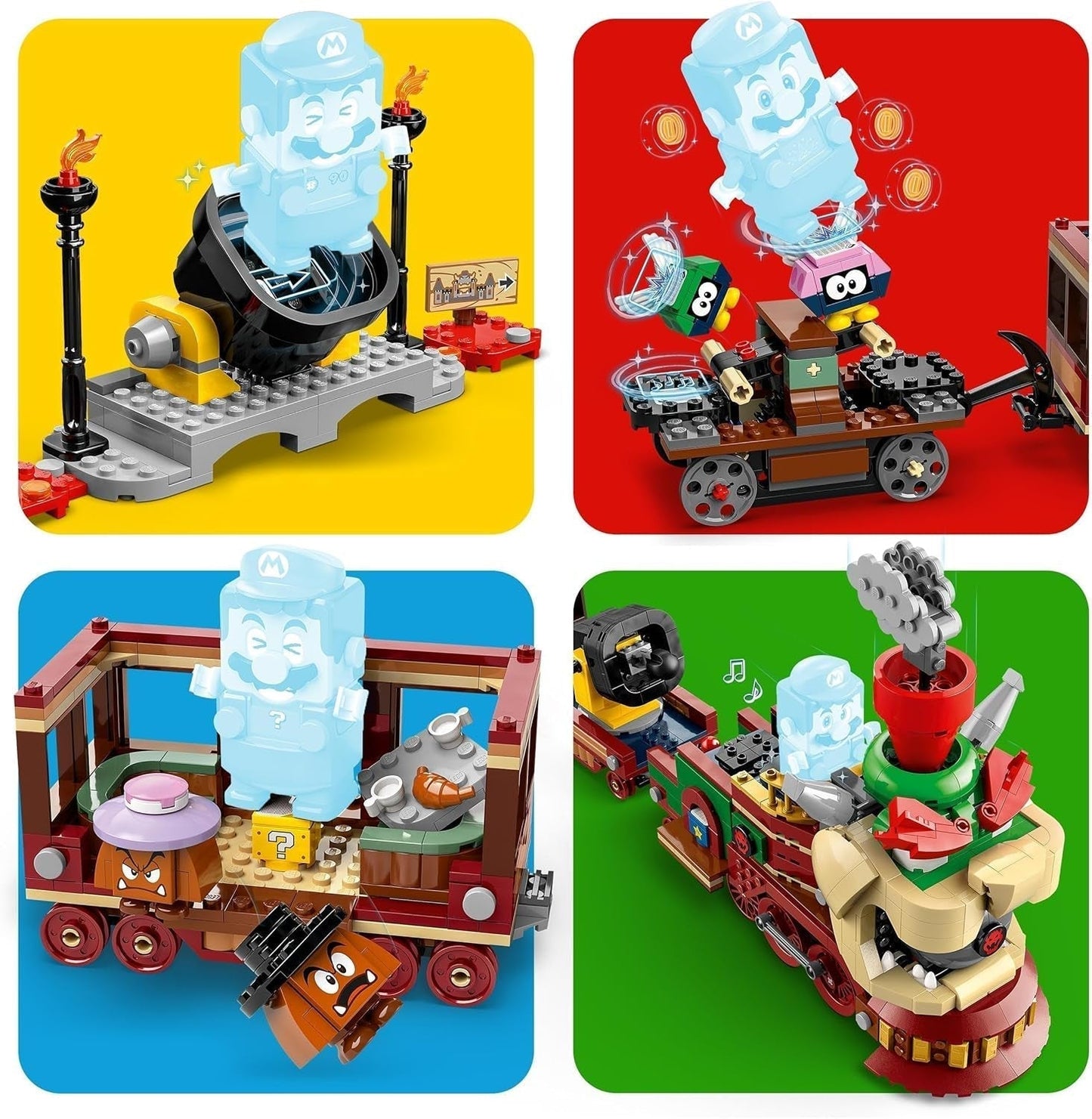 LEGO Super Mario Express Bowser Train Avontuurlijke speelset voor kinderen met hamer Brother 2 Gumba's en 2 Parapunctures Nintendo Cadeau voor Jongens Meisjes Gamers 71437 Bouwsets Besuche in LEGO-Store