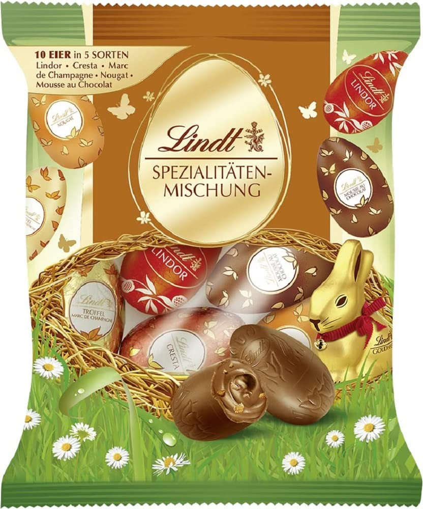 Speciale chocolademix | 2 x 180 g | Volle melkeieren in vijf varianten met en zonder alcohol (Eieren Marc de Champagne en chocoladetruffels | 3 x 90 g)
