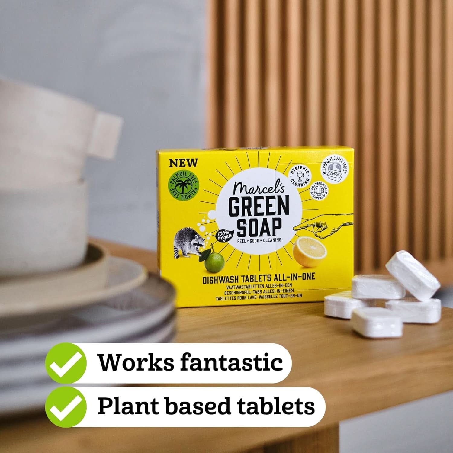Marcel'S Green Soap Vaatwastabletten All-In-One - Grapefruit & Limoen - 25 stuks Keukenwasmiddelen Naty Shop