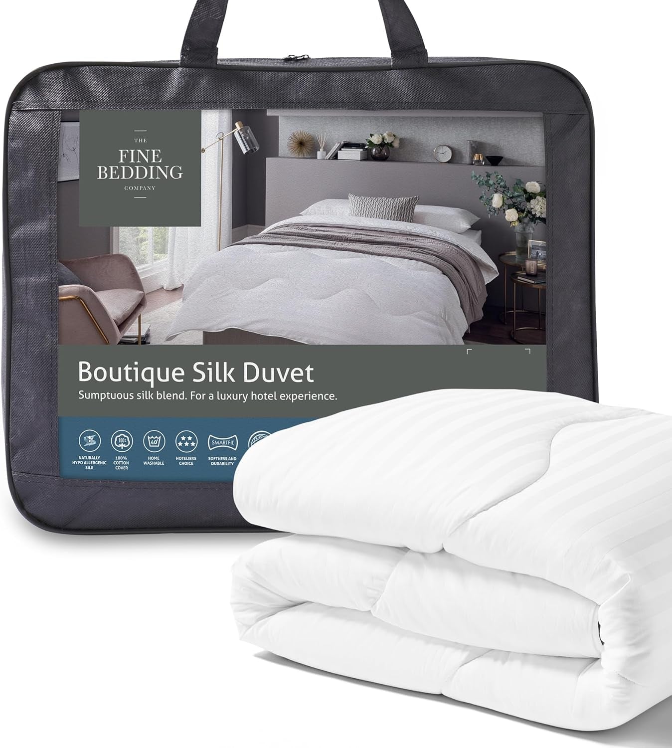 Boutique zijden dekbed Luxe beddengoed Machinewasbaar (13,5 Tog tweepersoonsbed) Naty Shop dekbedden en dekbedden 13,5 Tog tweepersoonsbed